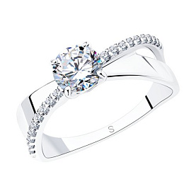 Кольцо SOKOLOV - Серебро 925, Фианит (арт. 94012676)