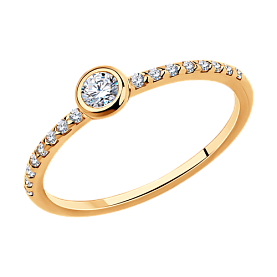 Кольцо SOKOLOV - Серебро 925, Фианит (арт. 93010162)