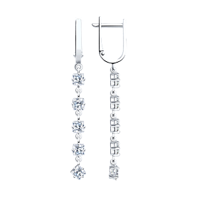Серьги SOKOLOV - Серебро 925, Фианит (арт. 94020516)