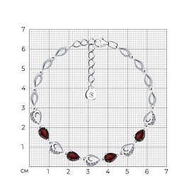 Браслет SOKOLOV - Серебро 925, Гранат, Фианит (арт. 92050153)