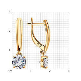 Серьги SOKOLOV - Серебро 925, Фианит (арт. 93020916)