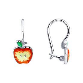 Серьги Diamant - Серебро 925, Эмаль (арт. 94-120-01434-1)