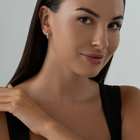 Серьги SOKOLOV - Серебро 925, Фианит (арт. 94025335)