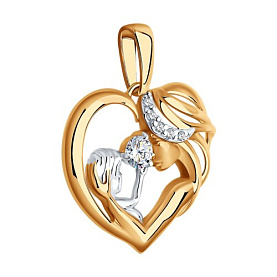 Подвеска Diamant - Золото 585, Фианит (арт. 51-130-02018-1)