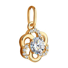 Подвеска SOKOLOV - Серебро 925, Фианит (арт. 93030283)