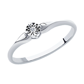 Кольцо SOKOLOV - Серебро 925, Бриллиант (арт. 87010048)