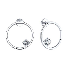 Серьги SOKOLOV - Серебро 925, Фианит (арт. 94025861)