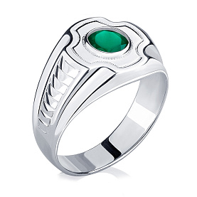 Кольцо Platinum Lab. - Платина 950, Изумруд (арт. ПК-082И-01)