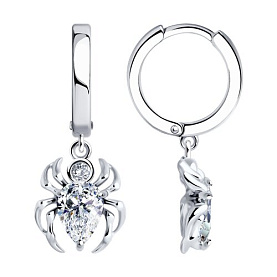 Серьги SOKOLOV - Серебро 925, Фианит (арт. 94026664)