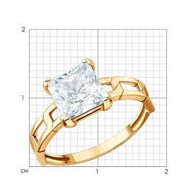 Кольцо SOKOLOV - Золото 585, Бриллианит (арт. 019903)