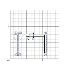 Серьги SOKOLOV - Серебро 925, Фианит (арт. 94024197)