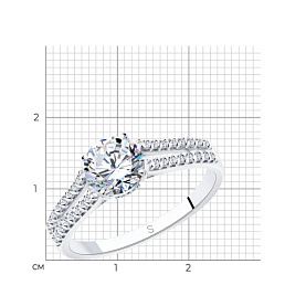 Кольцо SOKOLOV - Серебро 925, Фианит (арт. 94012809)