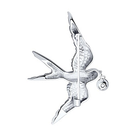 Брошь SOKOLOV - Серебро 925, Фианит (арт. 94040267)