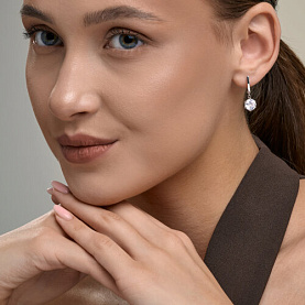 Серьги SOKOLOV - Серебро 925, Бриллианит (арт. 94027679)