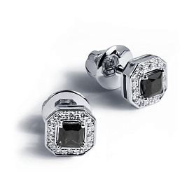 Серьги Platinum Lab. - Платина 950 (арт. ПС-277Ч-01)