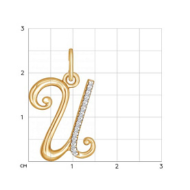 Подвеска SOKOLOV - Золото 585, Фианит (арт. 034532)