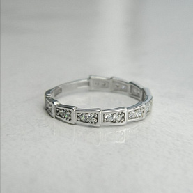 Кольцо Галатея - Серебро 925, Фианит (арт. 2870.1)