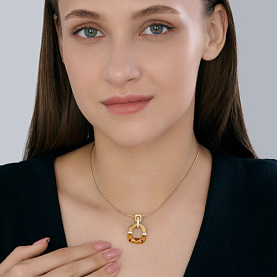 Подвеска Diamant - Серебро 925, Фианит, Эмаль (арт. 93-130-00065-1)