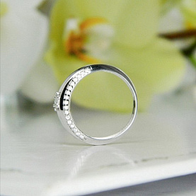 Кольцо Галатея - Серебро 925, Фианит (арт. 2975.1)