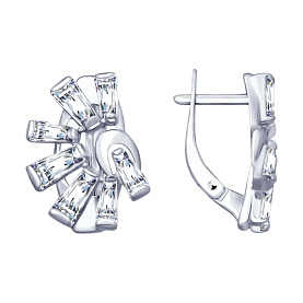 Серьги SOKOLOV - Серебро 925, Фианит (арт. 94022996)