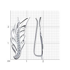 Серьги SOKOLOV - Серебро 925, Фианит (арт. 94023384)