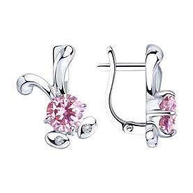 Серьги SOKOLOV - Серебро 925, Фианит (арт. 94023779)