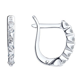 Серьги SOKOLOV - Серебро 925, Фианит (арт. 94020069)