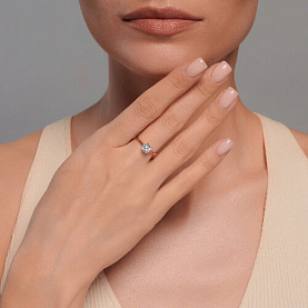 Кольцо SOKOLOV - Золото 375, Фианит (арт. 016788-4)