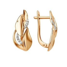 Серьги ЮФ Династия - Золото 375, Фианит (арт. 012762-5102)