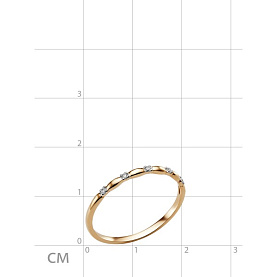 Кольцо ЮФ Династия - Золото 375, Фианит (арт. 006811-5102)