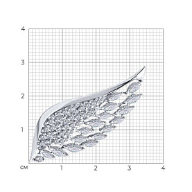 Брошь SOKOLOV - Серебро 925, Фианит (арт. 94040330)