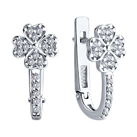 Серьги SOKOLOV - Серебро 925, Фианит (арт. 94026605)