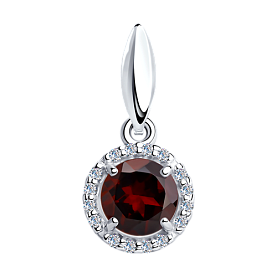 Подвеска SOKOLOV - Серебро 925, Гранат, Фианит (арт. 92030330)