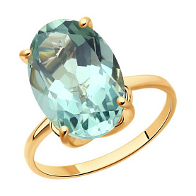 Кольцо SOKOLOV - Золото 585, Синтетический кварц (арт. 716871)