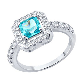 Кольцо SOKOLOV - Серебро 925, Фианит (арт. 94014739)