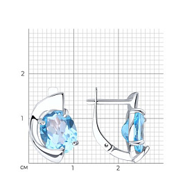 Серьги SOKOLOV - Серебро 925, Топаз (арт. 92022332)