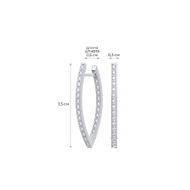 Серьги POKROVSKY - Серебро 925, Фианит (арт. 0200004-00775)