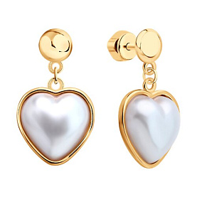 Серьги SOKOLOV - Серебро 925, Жемчуг имитация (арт. 93022463)