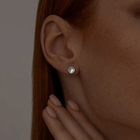Серьги SOKOLOV - Серебро 925, Бриллиант (арт. 87020067)