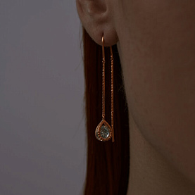 Серьги SOKOLOV - Серебро 925, Фианит (арт. 93021046)