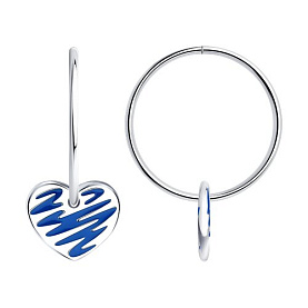 Серьги Diamant - Серебро 925, Эмаль (арт. 94-121-02249-1)