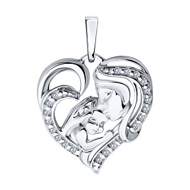 Подвеска SOKOLOV - Серебро 925, Фианит (арт. 94033241)