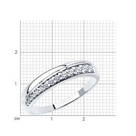 Кольцо SOKOLOV - Серебро 925, Фианит (арт. 94012611)