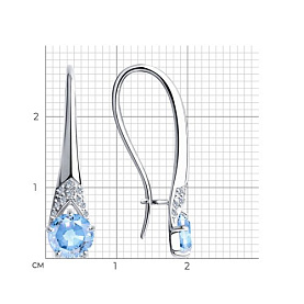 Серьги Diamant - Серебро 925, Фианит (арт. 94-120-00465-1)