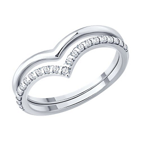 Кольцо SOKOLOV - Серебро 925, Фианит (арт. 94014704)