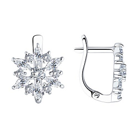 Серьги SOKOLOV - Серебро 925, Фианит (арт. 94026098)