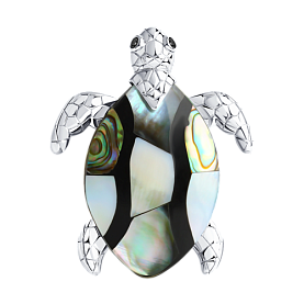 Брошь SOKOLOV - Серебро 925, Перламутр, Фианит (арт. 83040027)