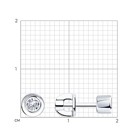 Серьги SOKOLOV - Серебро 925, Фианит (арт. 94021526)
