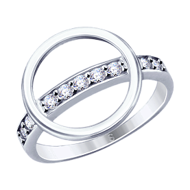 Кольцо SOKOLOV - Серебро 925, Фианит (арт. 94012789)