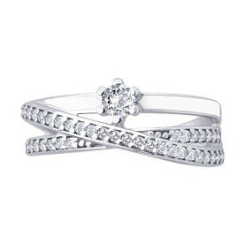 Кольцо SOKOLOV - Серебро 925, Фианит, Эмаль (арт. 94014470)